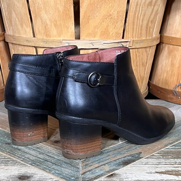 Dansko Perry Burnished Black Leather Waterproof Zip Up Ankle Booties Women EU 40 - Picture 5 of 13